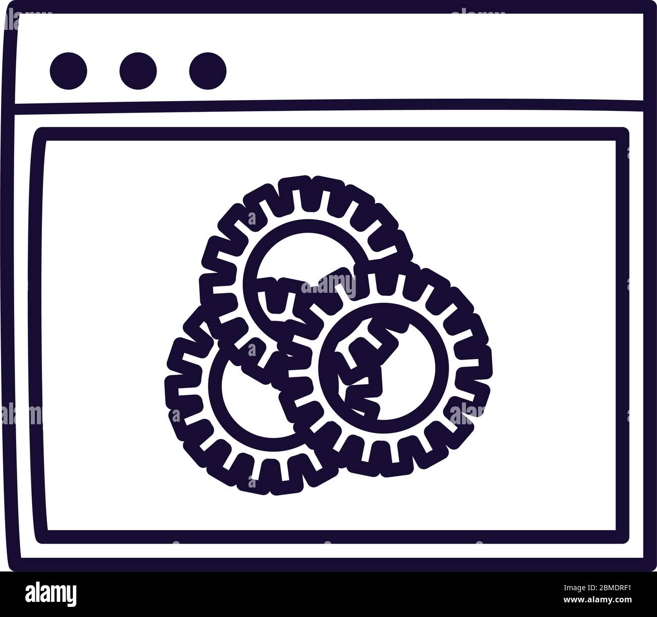 Website page line style icon design, Technology internet media layout ...