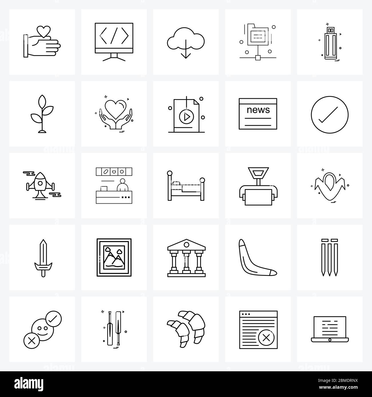 25 Universal Icons Pixel Perfect Symbols of lab, storage device, arrow ...
