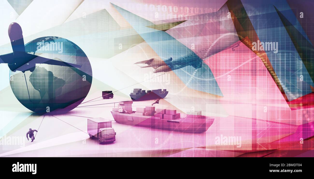 Logistics and Supply Chain Management Business Abstract Background ...