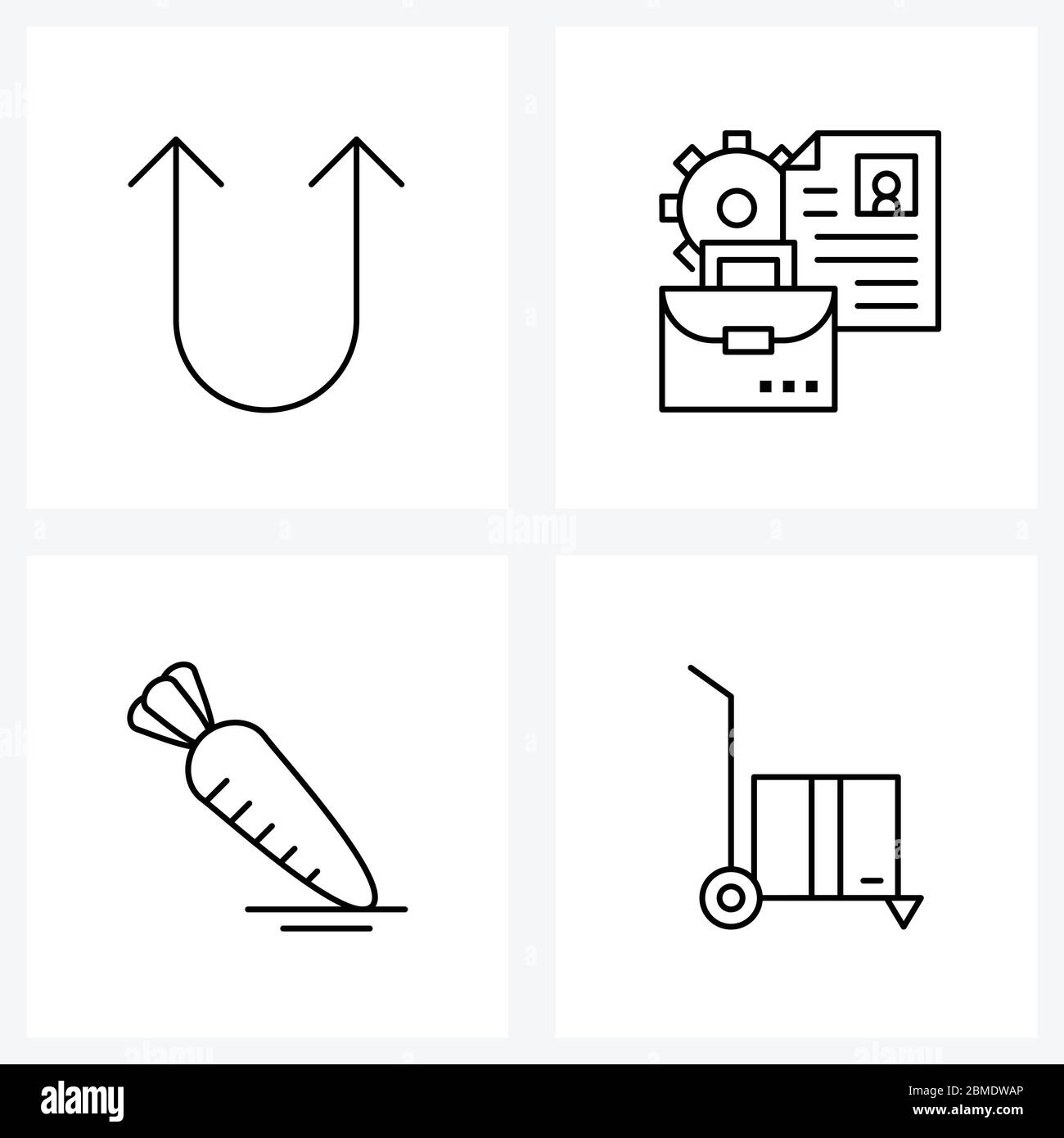 Isolated Symbols Set of 4 Simple Line Icons of arrow; carrot; up;  recruitment; vegetable Vector Illustration Stock Vector Image & Art - Alamy