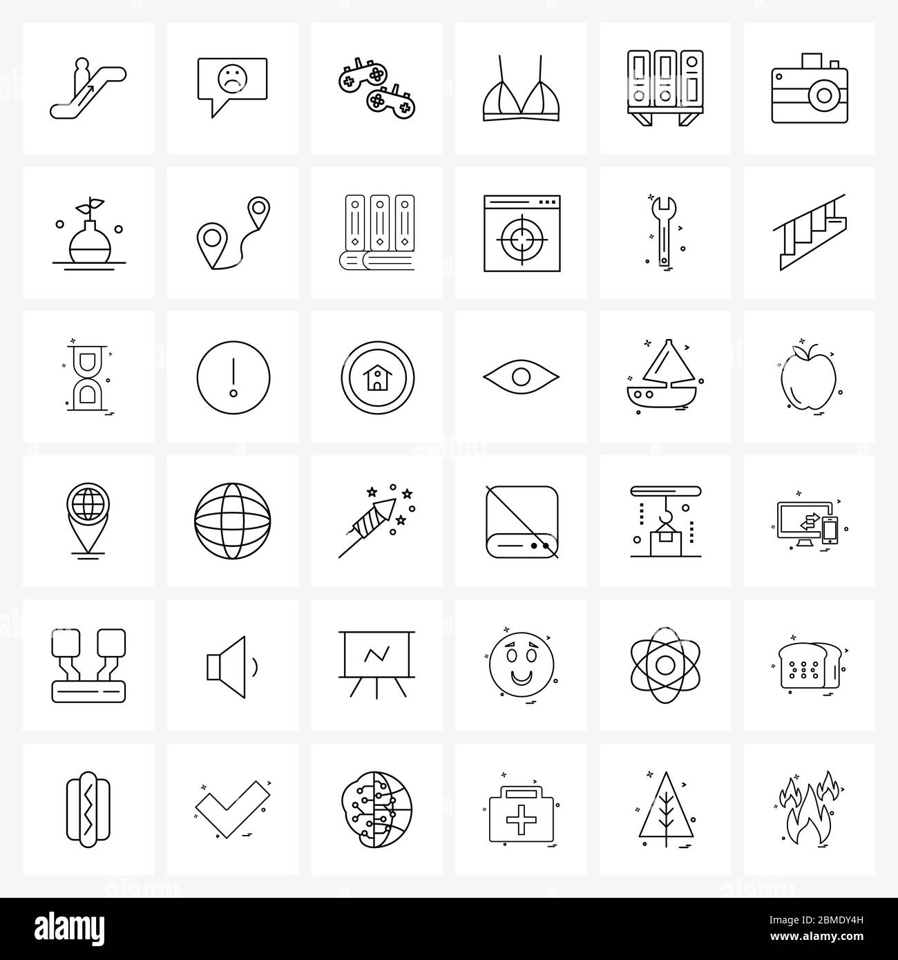 36 Universal Icons Pixel Perfect Symbols of files, archive ...