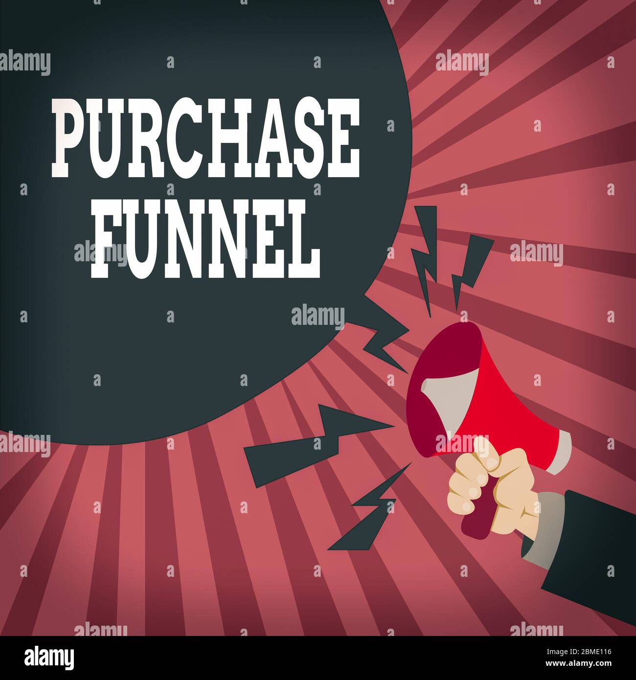 Conceptual hand writing showing Purchase Funnel. Concept meaning