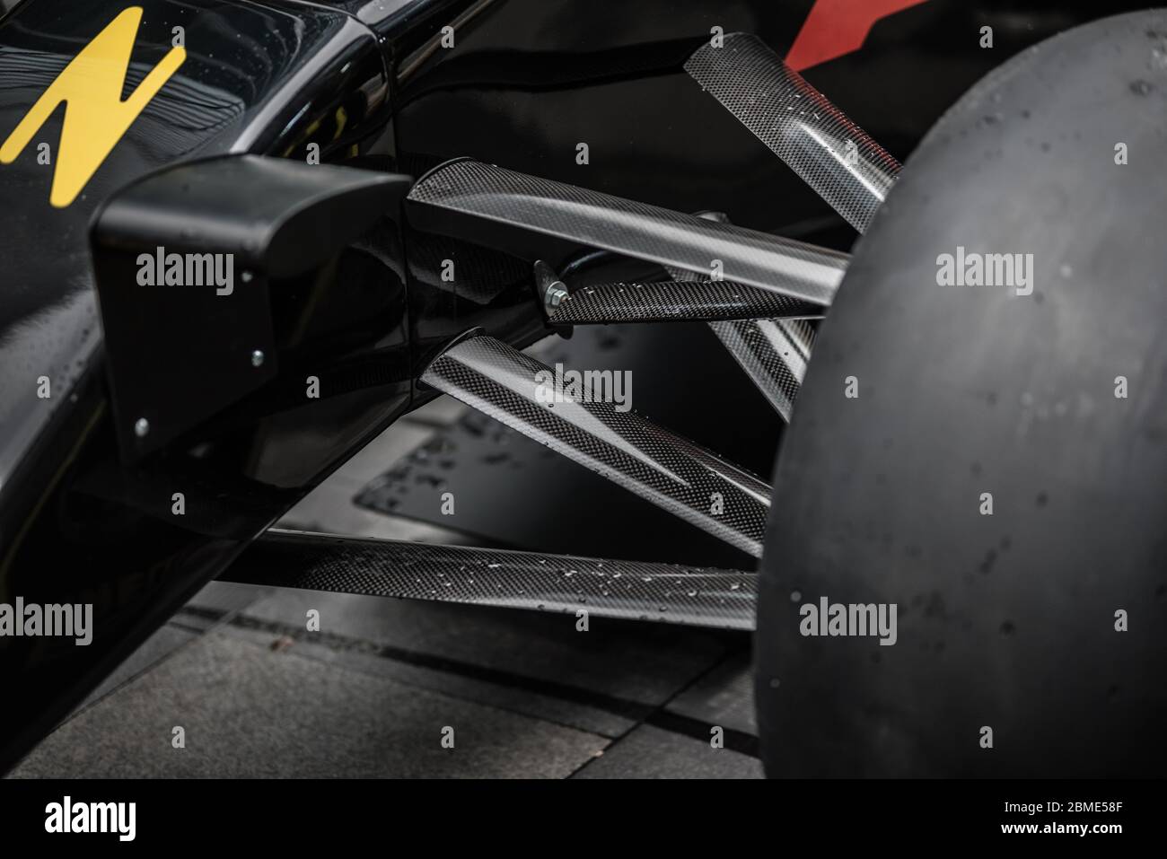 the detail of carbon fibre of a racing car Stock Photo Alamy