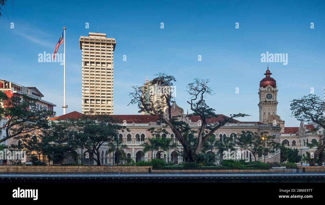 The Sultan Abdul Samad Building is among Kuala Lumpur’s earliest Moorish-style buildings. Built in 1897 and named after the reigning sultan. Stock Photo