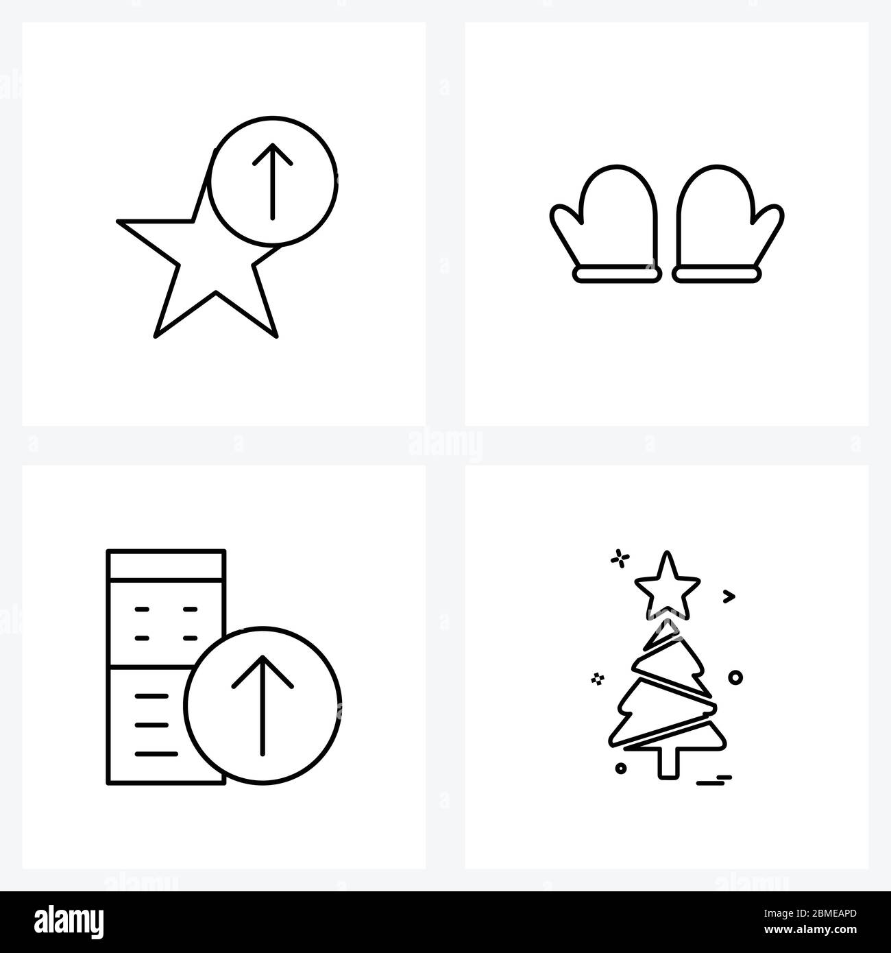 Stock Vector Icon Set of 4 Line Symbols for favorite, cpu, upload ...