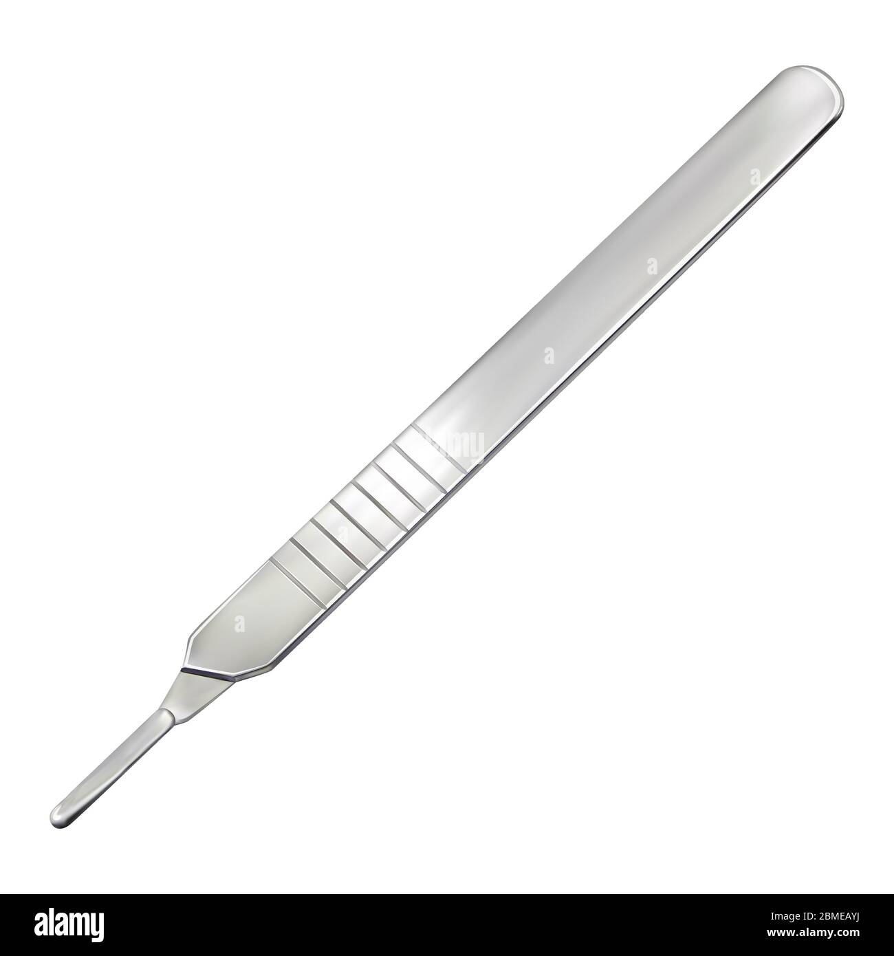 Scalpel handle with removable blade. Surgical demountable reusable