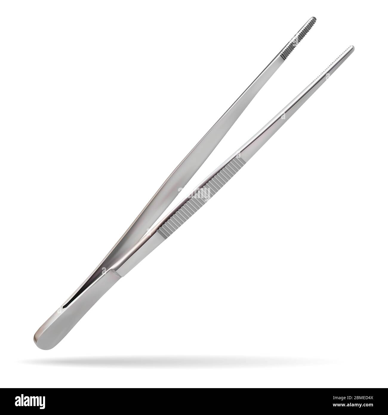 Forceps. Medical surgical hand tool. Medicine and health. Isolated