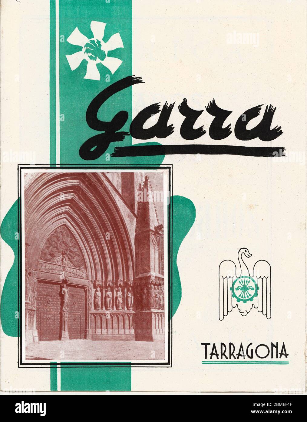 España. Portada de la revista Garra. Falange española. Tarragona. Stock Photo