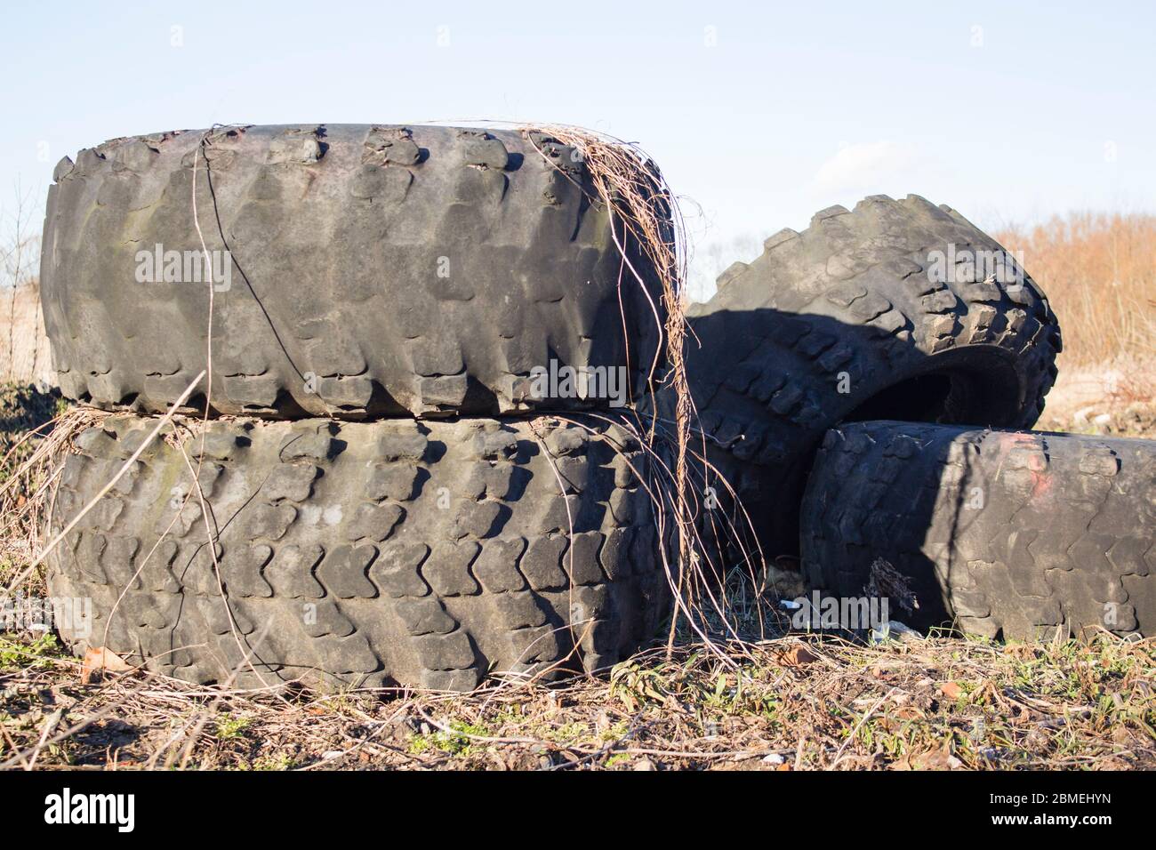 old tire of big tractor,big tractor tire,wheel tractor Stock Photo Alamy
