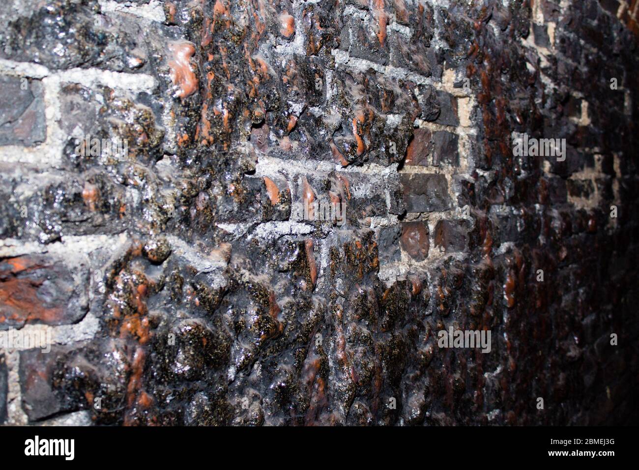 brick melted from the heat Stock Photo Alamy