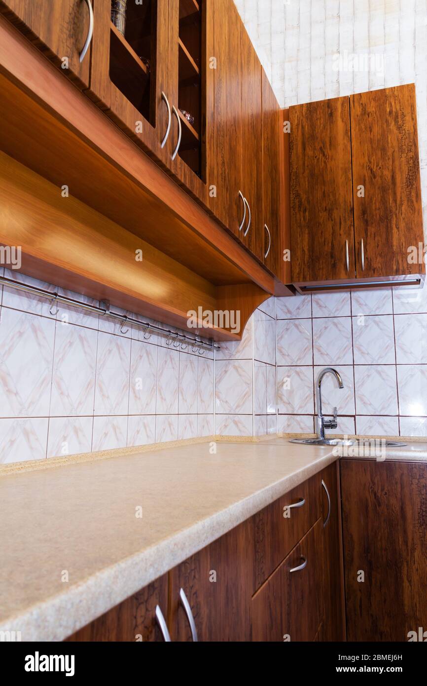 Luxury pine wood beautiful custom kitchen interior design with island ...