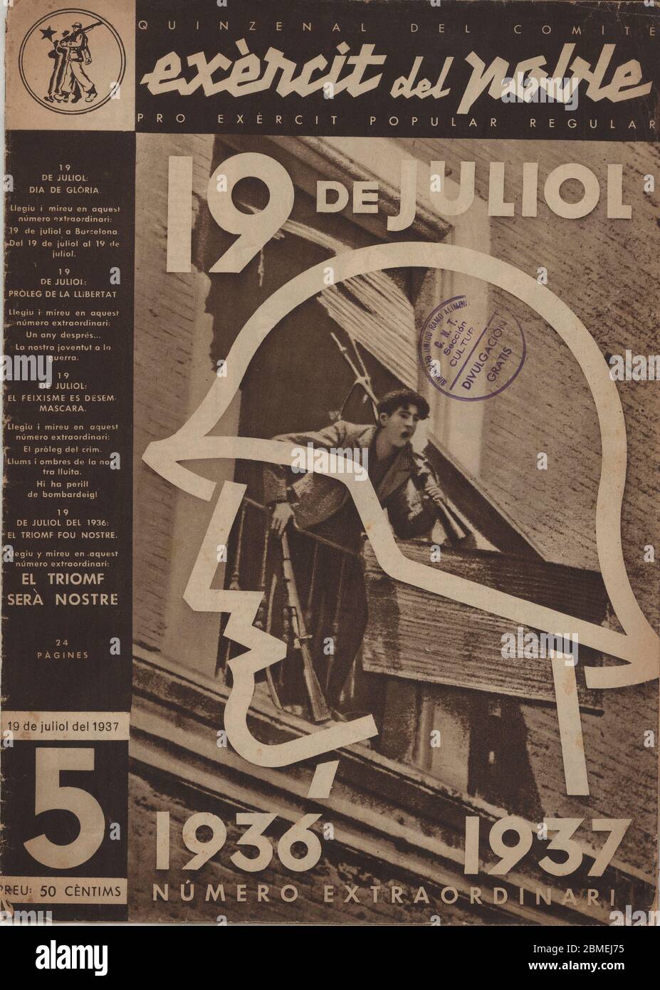 GUERRA CIVIL ESPAÑOLA 1936 - 1939.  ATACAD . CARTEL PROPAGANDISTICO DEL  BANDO REPUBLICANO Stock Photo - Alamy