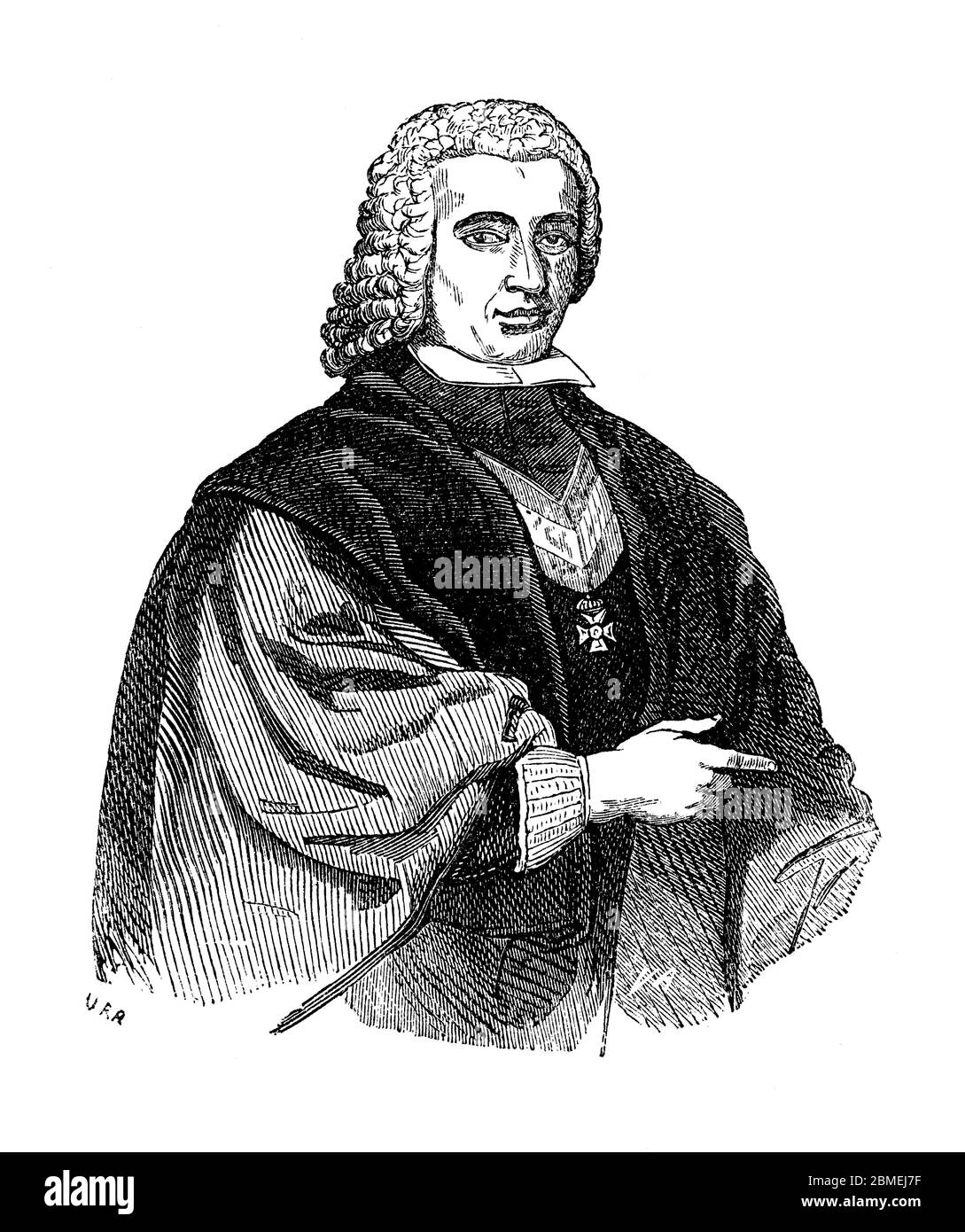 Pedro Rodríguez Campomanes (1723-1802), político, economista e historiador español. Stock Photo