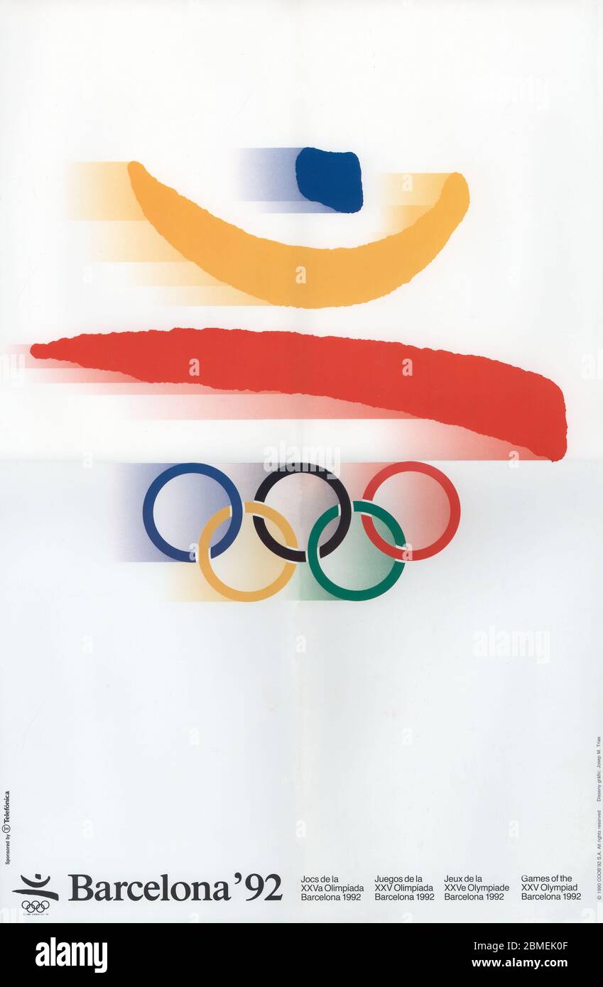 Olympic poster barcelona hi-res stock photography and images - Alamy