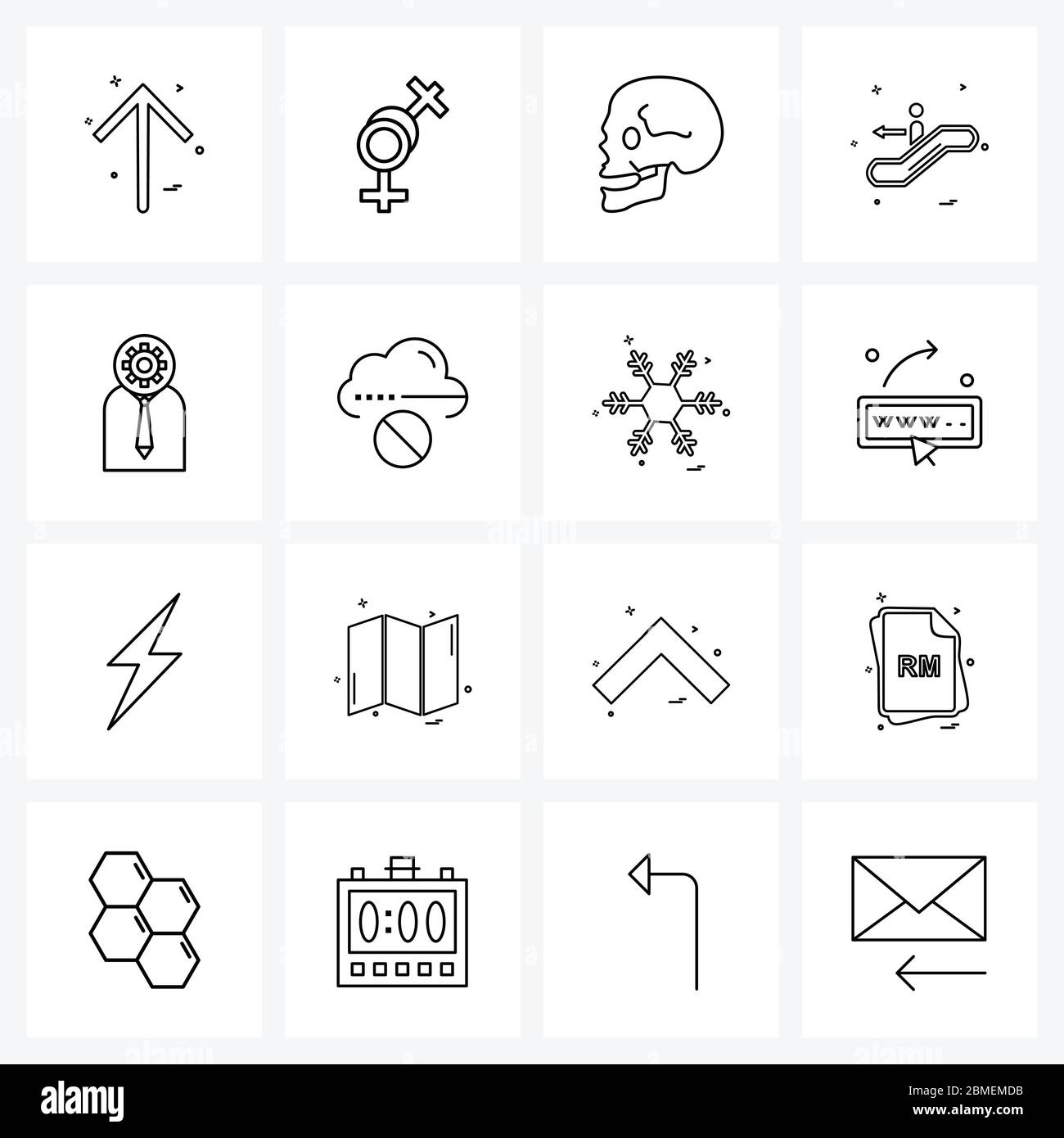 Isolated Symbols Set of 16 Simple Line Icons of user, stairs, hospital ...