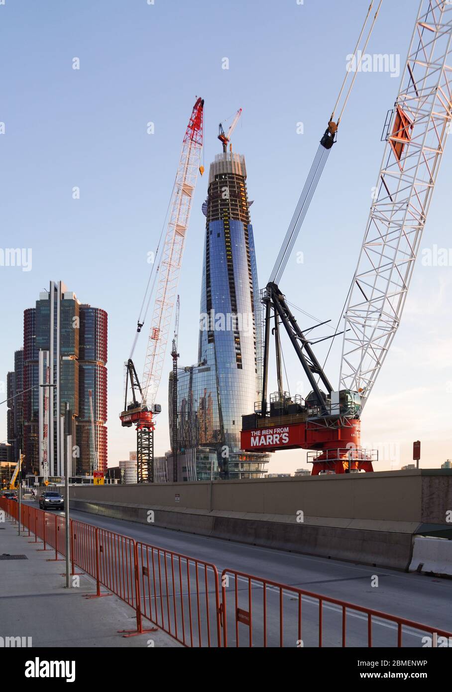 Construction of Crown Casion Tower at Barangaroo in Sydney Stock Photo
