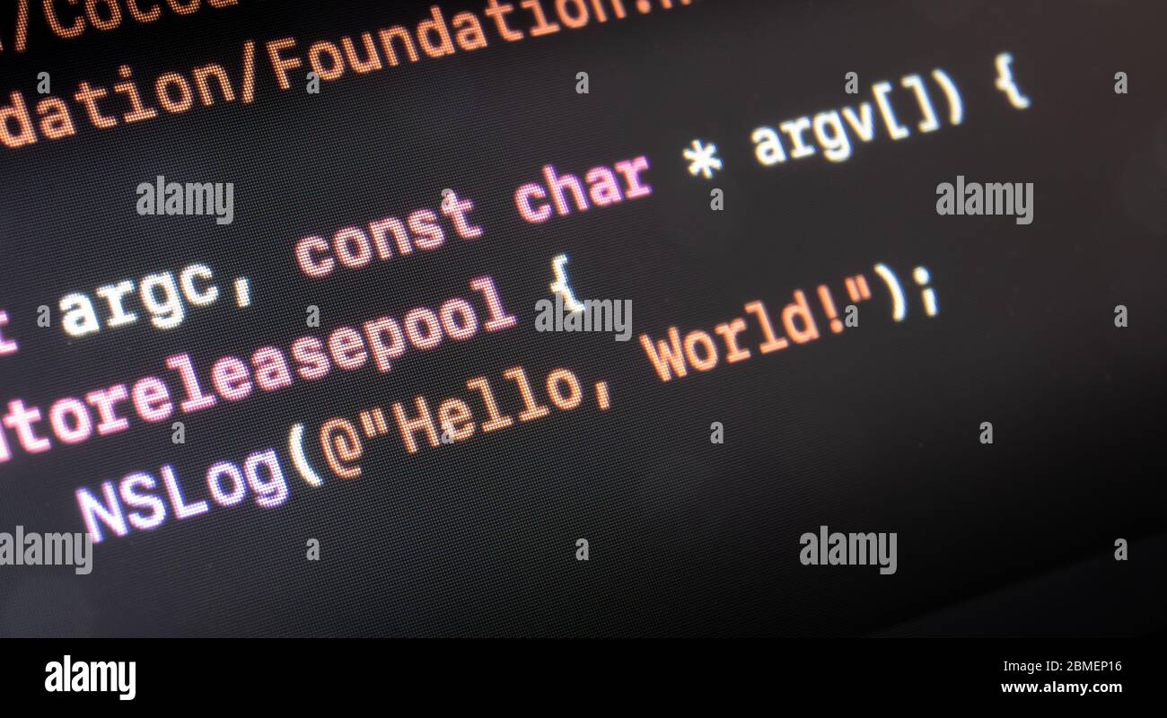 Objective c hi-res stock photography and images - Alamy