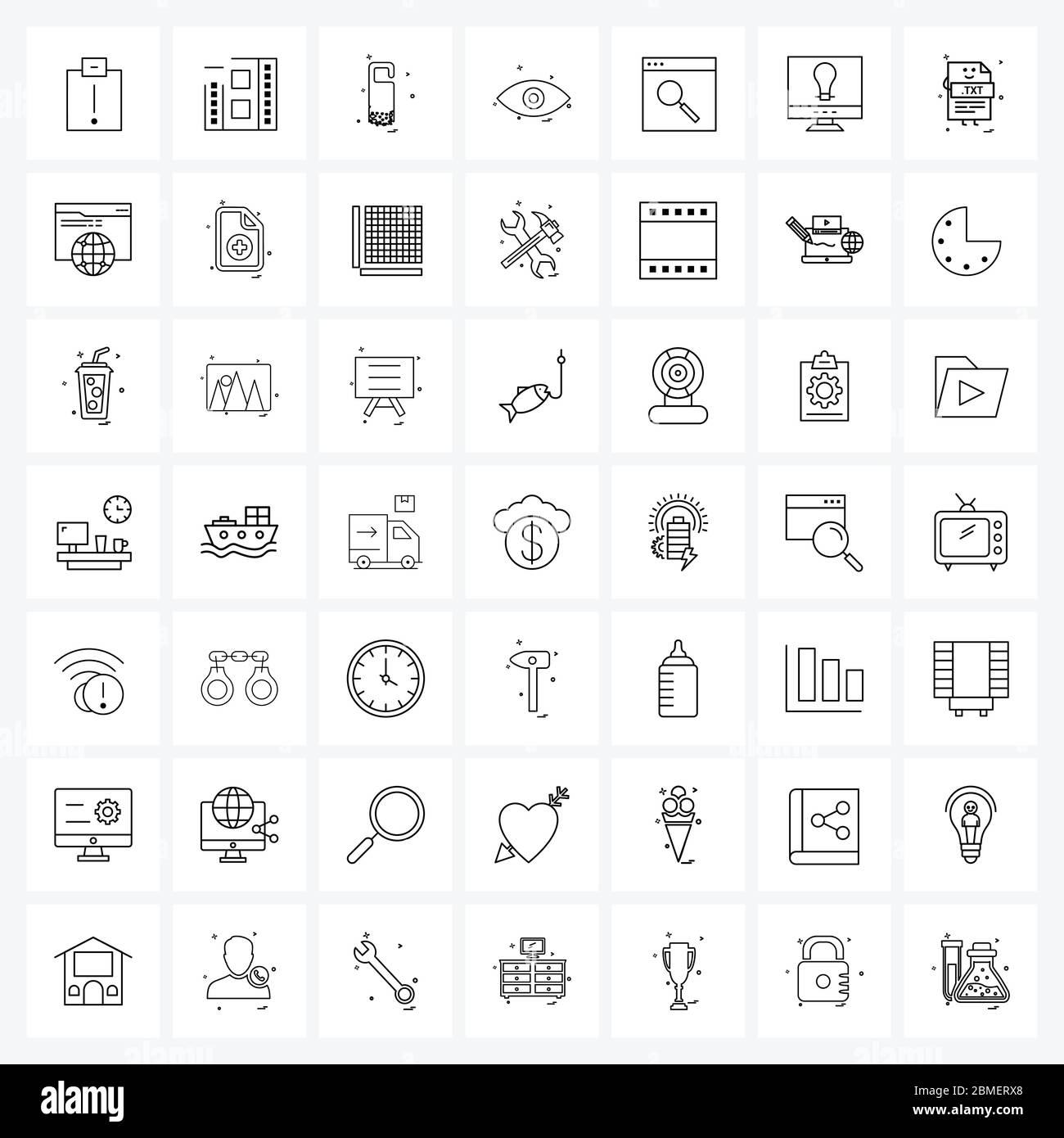 Set of 49 UI Icons and symbols for find, browser, heart, body part, eye ...