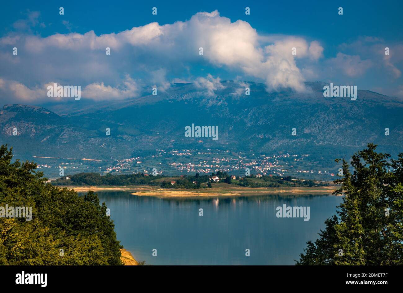 Radusa massif over Rama Lake, Rama Valley, Dinaric Alps, view from Scit  Island, Herzegovina-Neretva Canton, Bosnia and Herzegovina Stock Photo -  Alamy