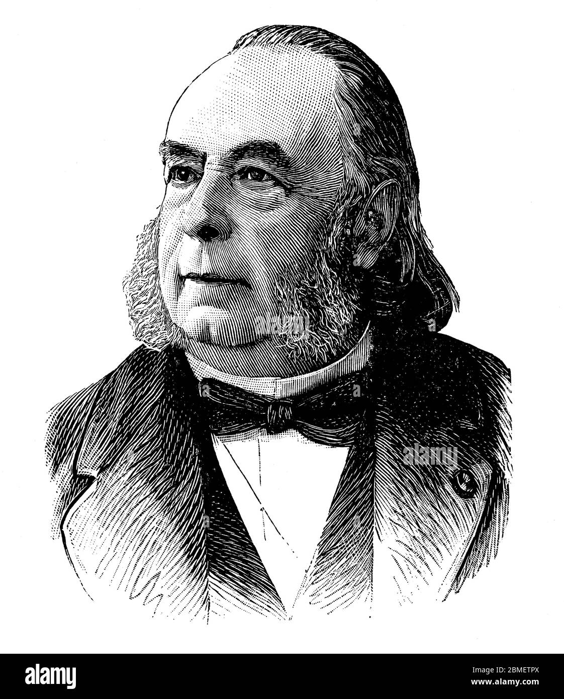 Edmond Frémy (1814-1894), químico francés descubridor del ácido fluorhídrico. Grabado de 1896. Stock Photo