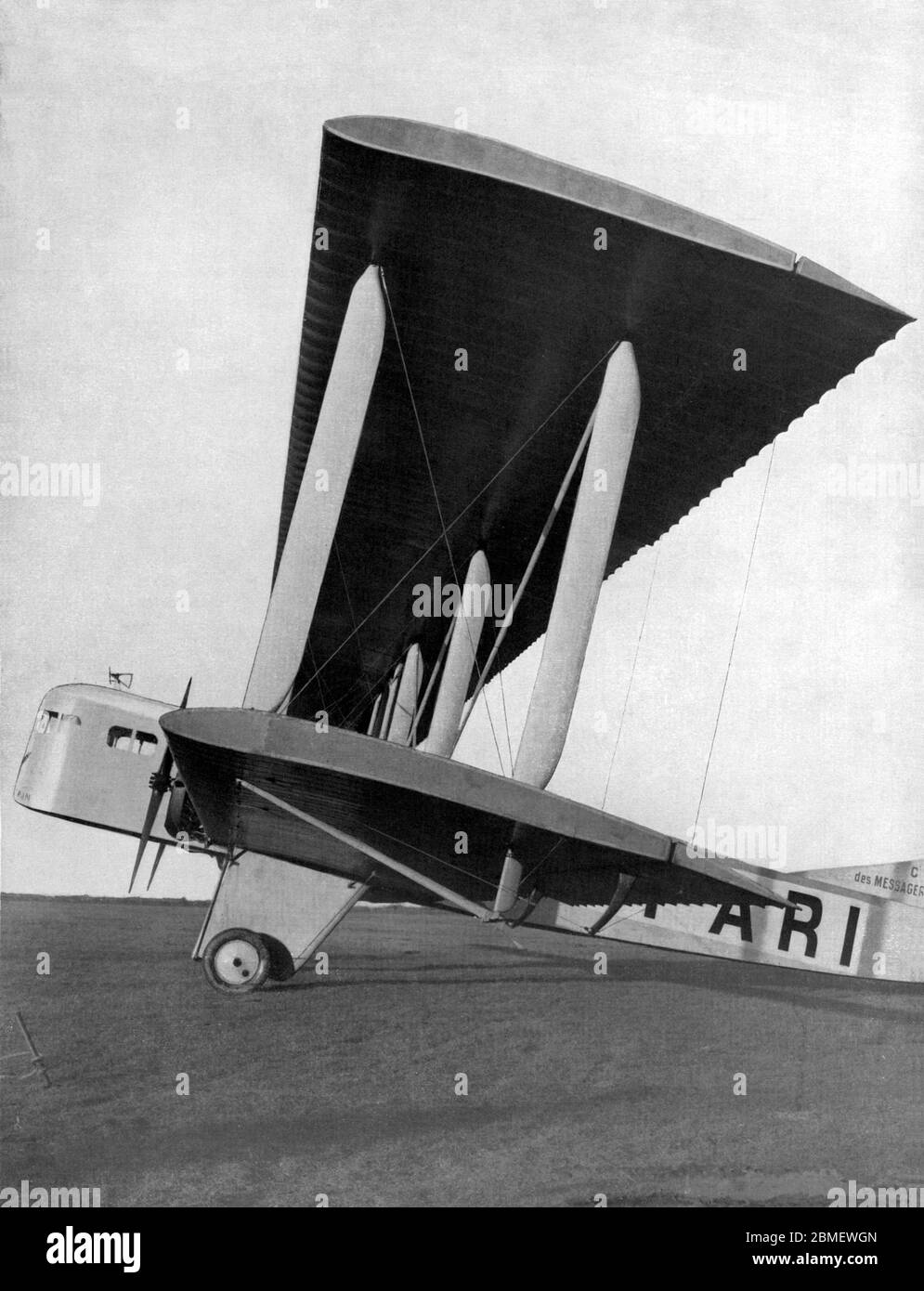 Avión de pasajeros, mercancías y correo postal, modelo 'Potez', de la compañía Air Union, de París. Año 1924. Stock Photo