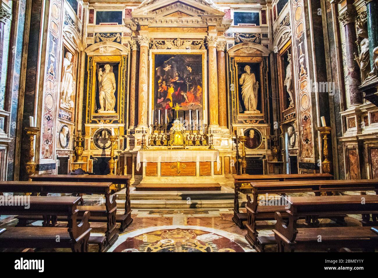 Aldobrandini Chapel in Basilica Santa Maria sopra Minerva in Rome Italy Stock Photo