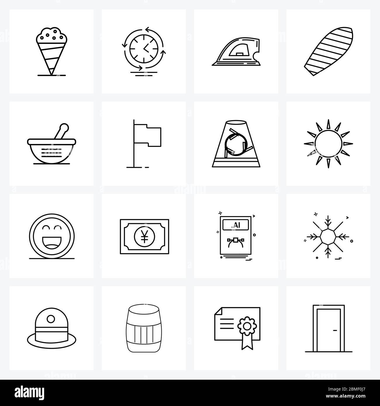 16 Universal Line Icon Pixel Perfect Symbols of medical, medical, iron