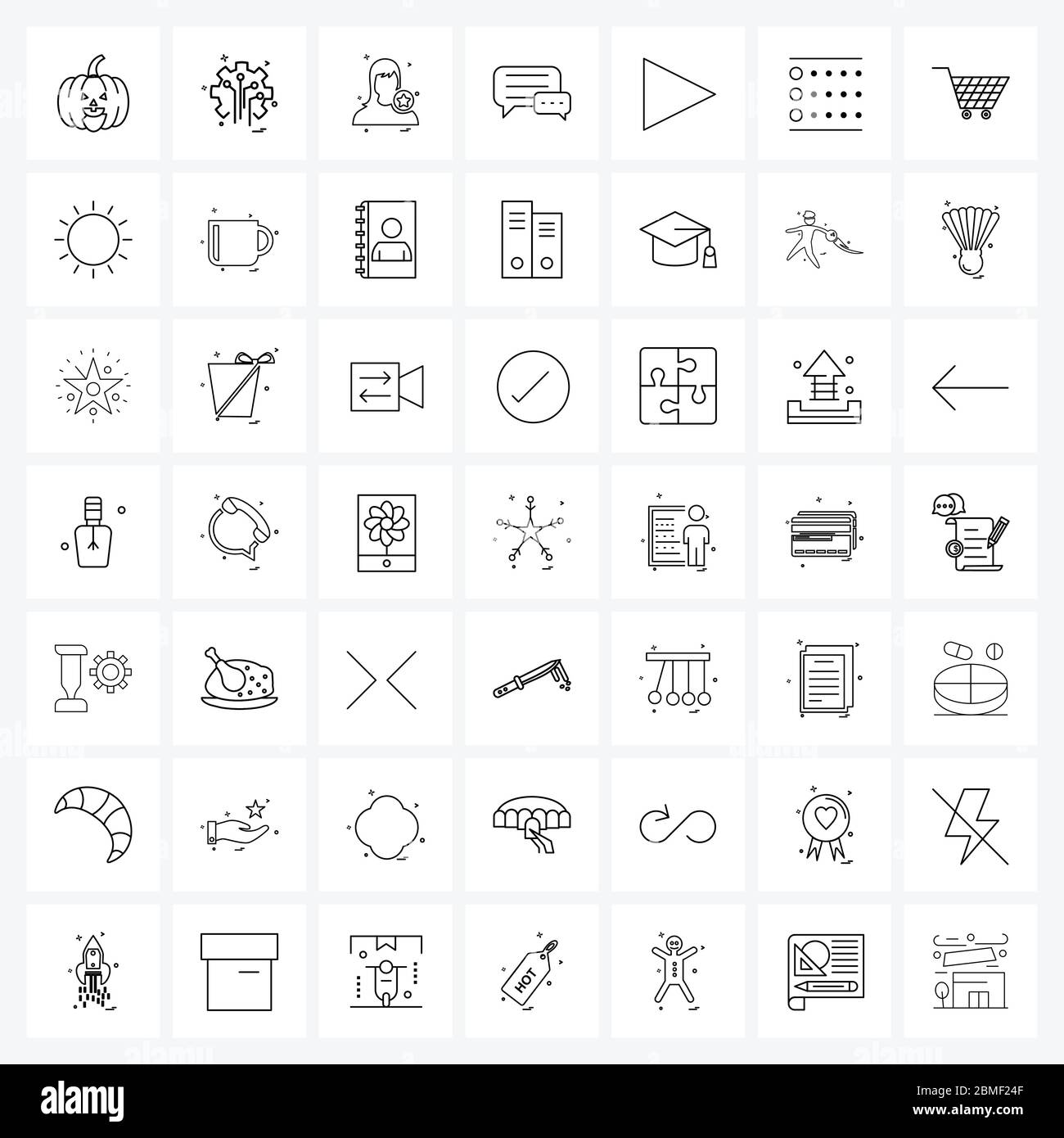 49 Editable Vector Line Icons and Modern Symbols of media, video ...