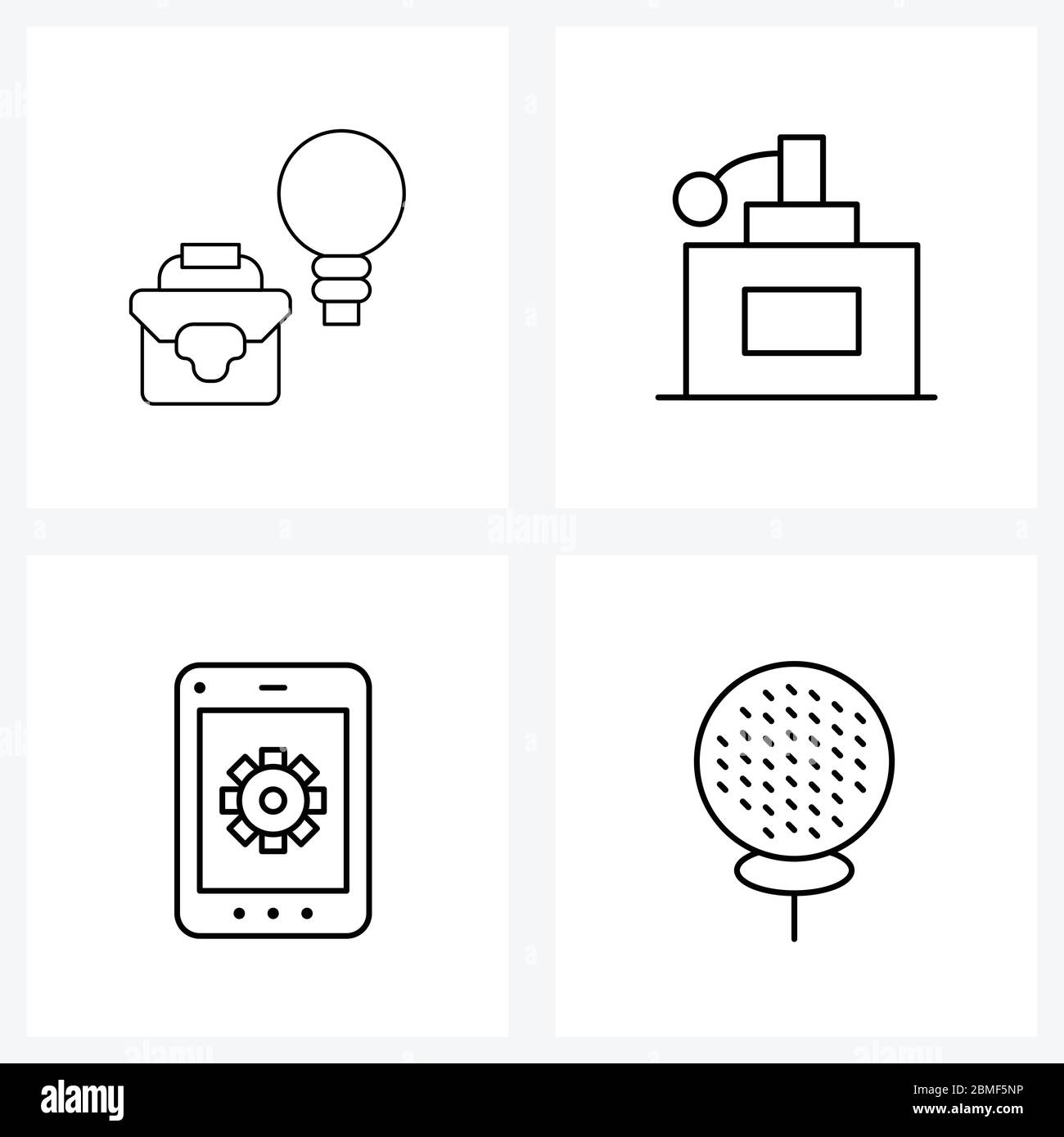 Simple Set Of 4 Line Icons Such As Analytics House Solutions Liquid Golf Ball Vector Illustration Stock Vector Image Art Alamy