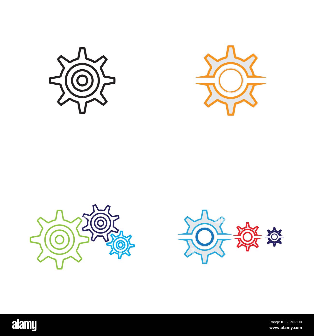 Gear Logo Template vector icon illustration design Stock Vector Image ...