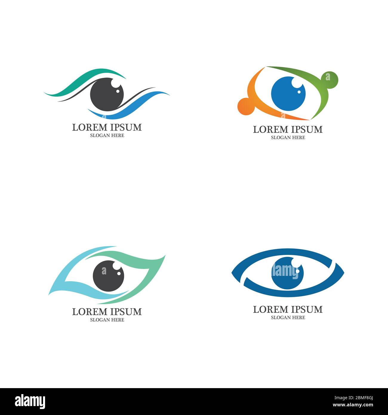 Branding Identity Corporate Eye Care vector logo Stock Vector Image ...