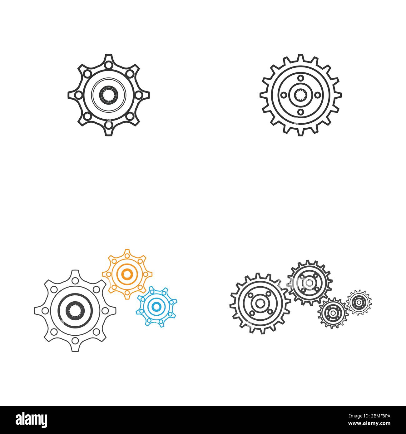 Gear Logo Template vector icon illustration design Stock Vector Image ...