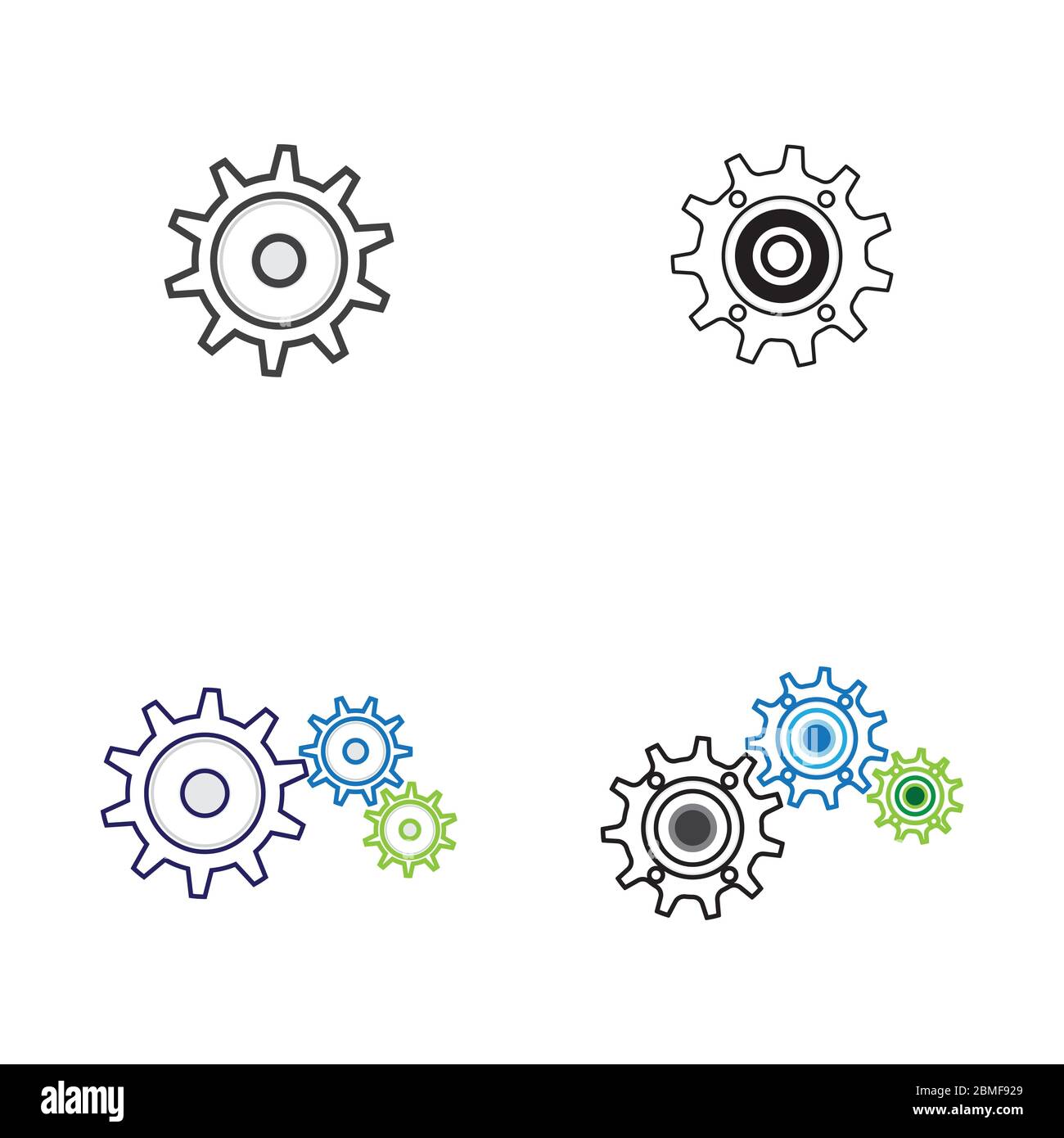 Gear Logo Template vector icon illustration design Stock Vector Image ...