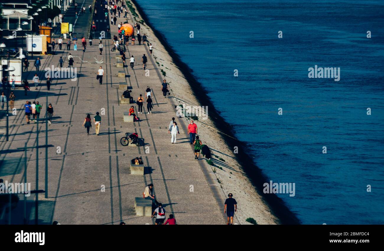 Fishing Rod on the Riverside of Tagus River in Belem, Lisbon, Portugal  Stock Photo - Alamy