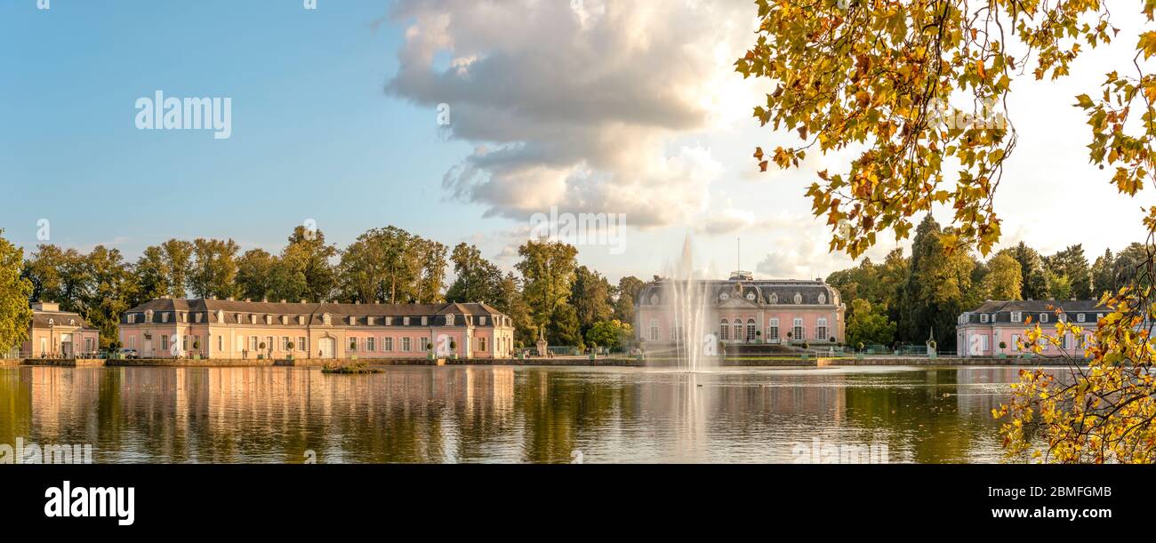 Panorama of Benrath Castle, Duesseldorf, Germany Stock Photo