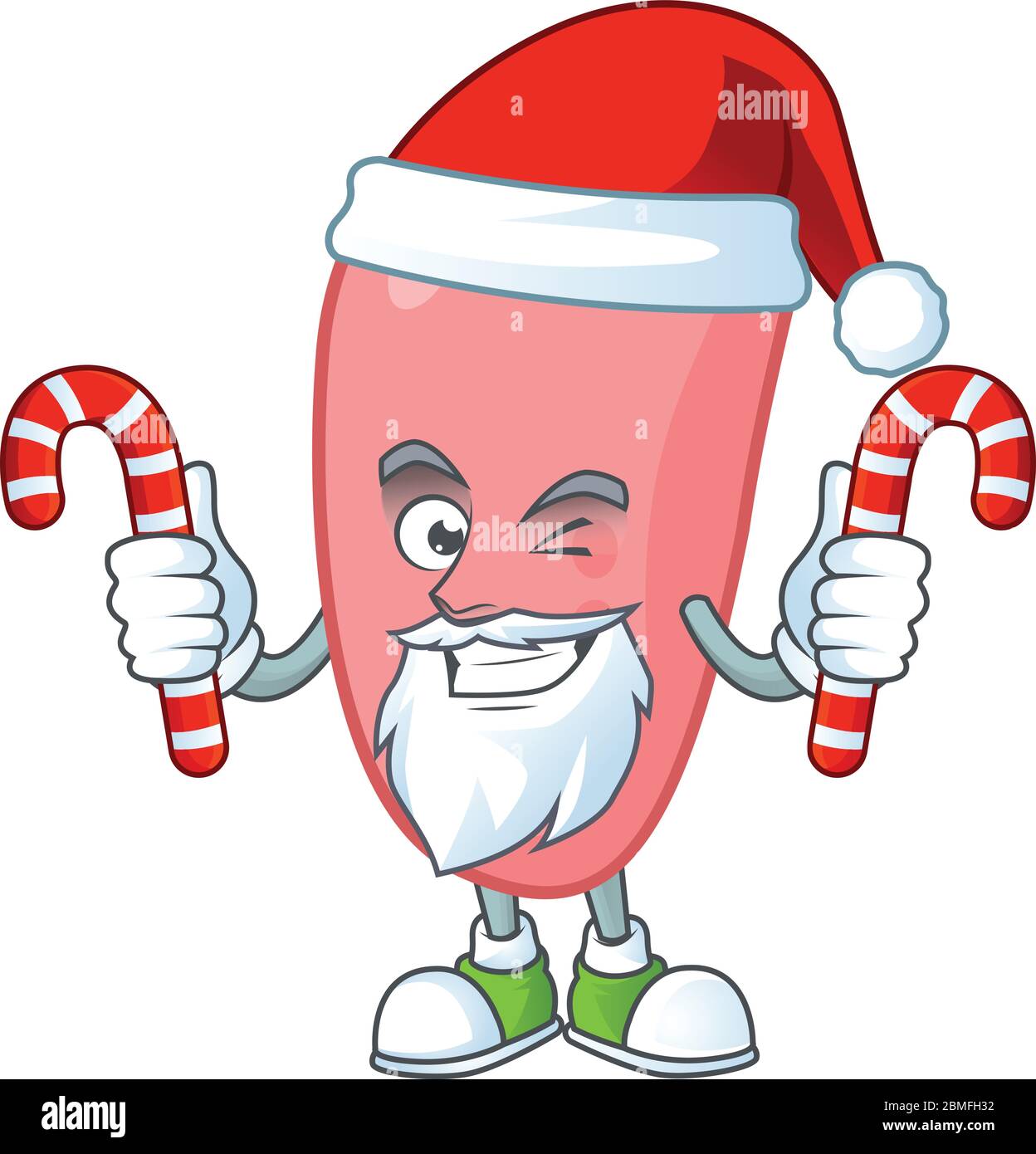 Neisseria gonorhoeae humble Santa Cartoon character having candies ...