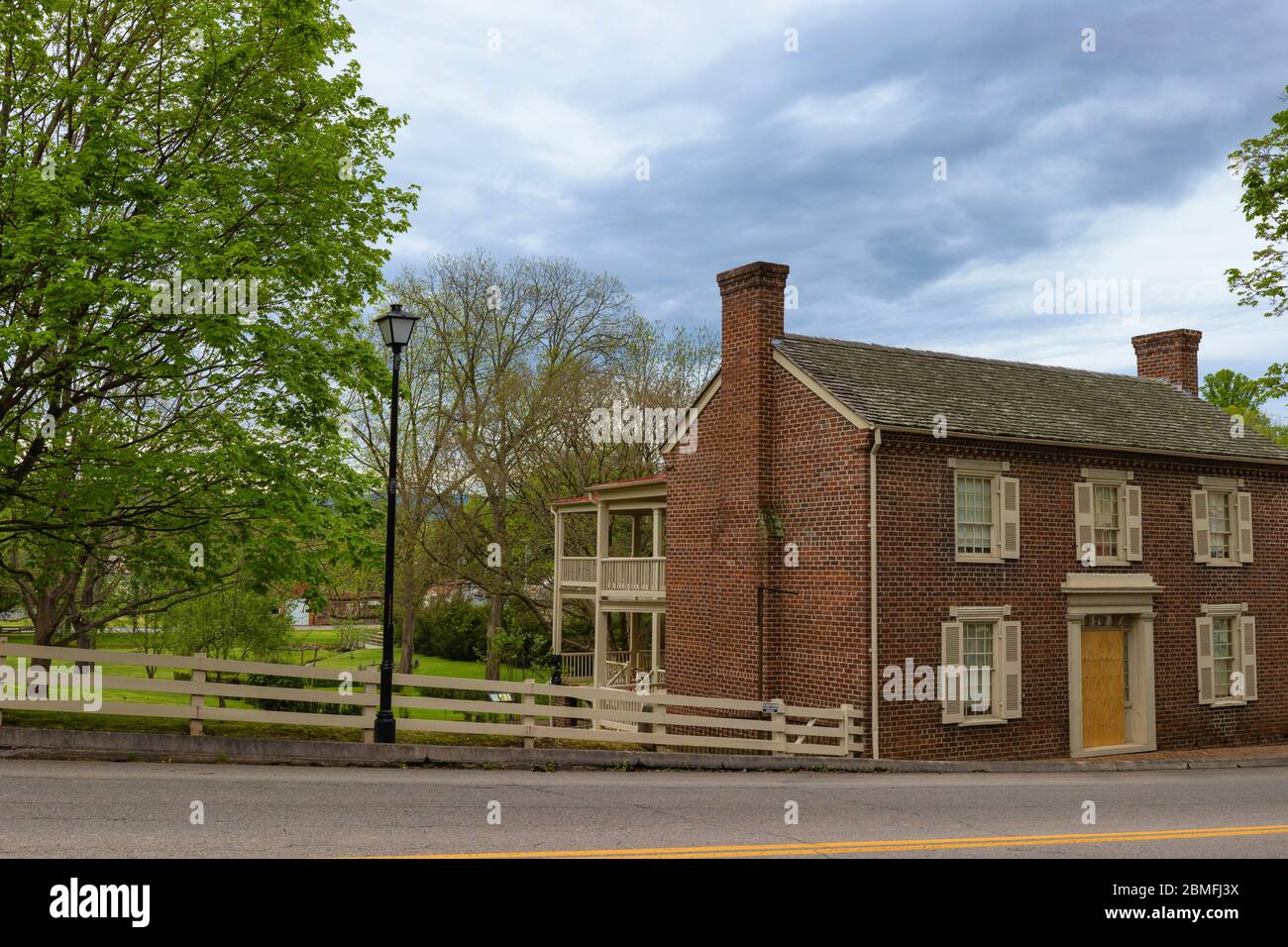 Greenville Tennessee, USA - April 29, 2020:  President Andrew Johnson's home he bought, known as the Homestead.  It is maintained by the National Park Stock Photo