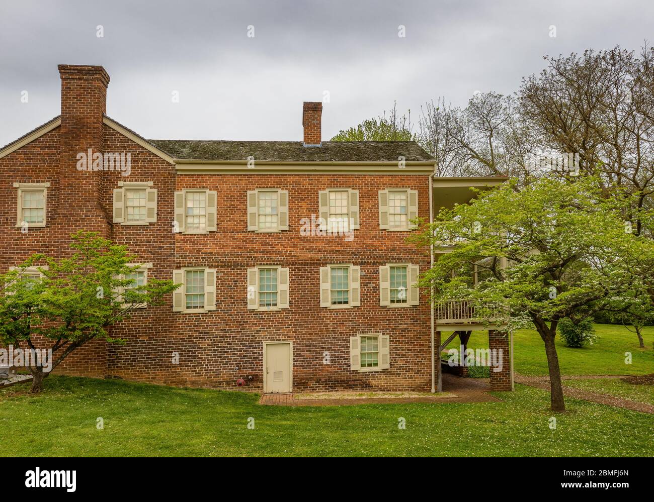 Greenville Tennessee, USA - April 29, 2020:  President Andrew Johnson's home he bought, known as the Homestead.  It is maintained by the National Park Stock Photo