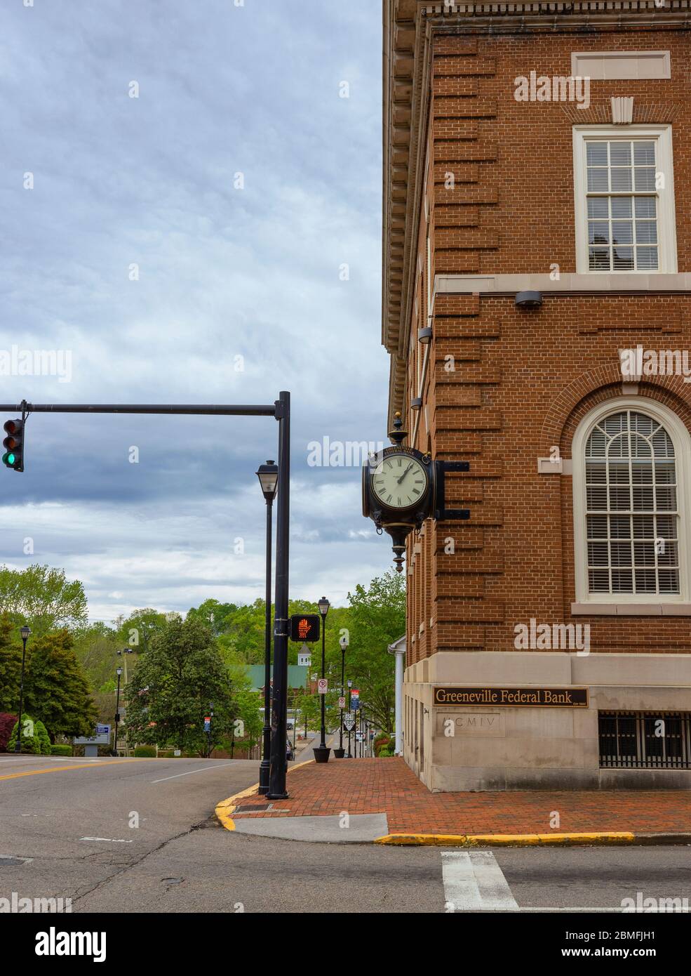 Greeneville, Tennessee, USA April 29, 2020 Historical district of
