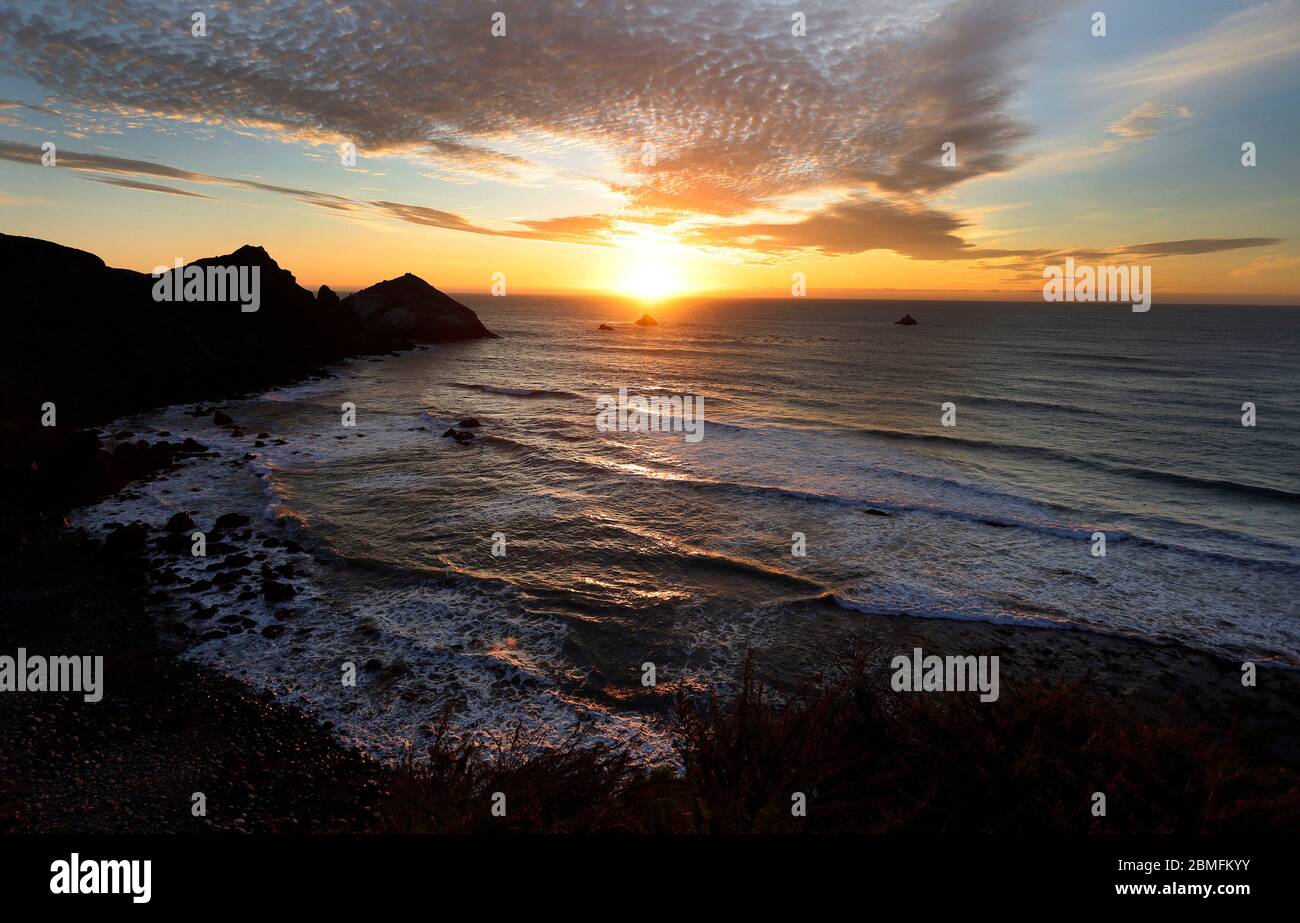 Sunset Big Sur Stock Photo