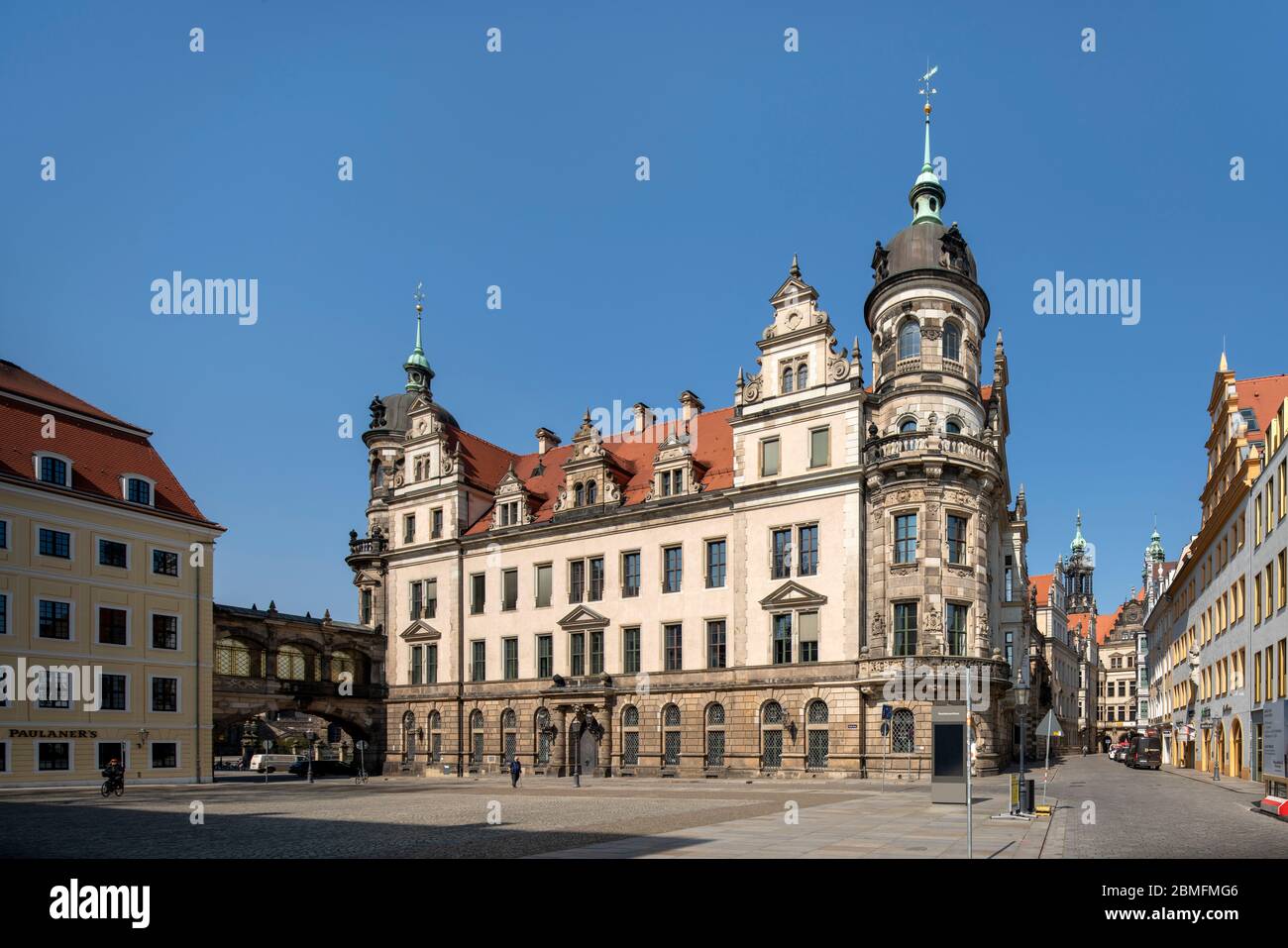 Dresden, Schloßstraße mit Residenzschloss Stock Photo
