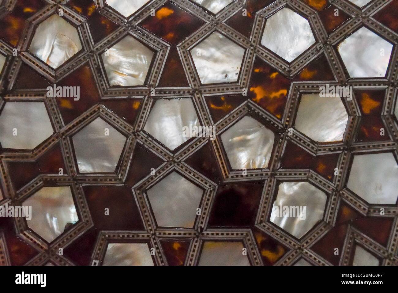 Doors with mother-of-pearl inlay in mosque. Arabic floral seamless ...