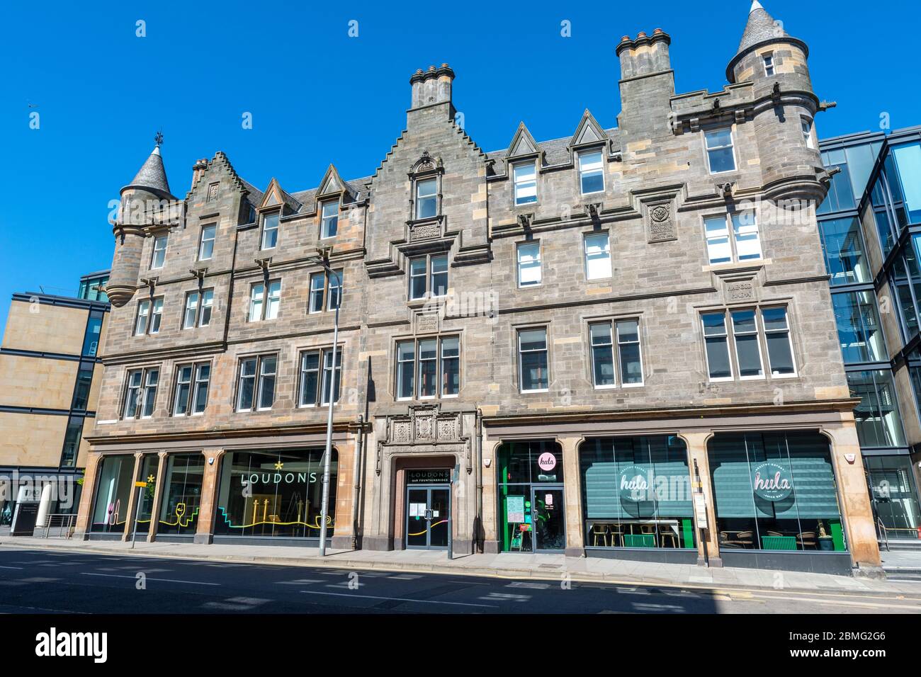 Former old headquarters building of St Cuthbert’s Co-operative Association Ltd (1904) on Fountainbridge in Edinburgh, Scotland, UK Stock Photo