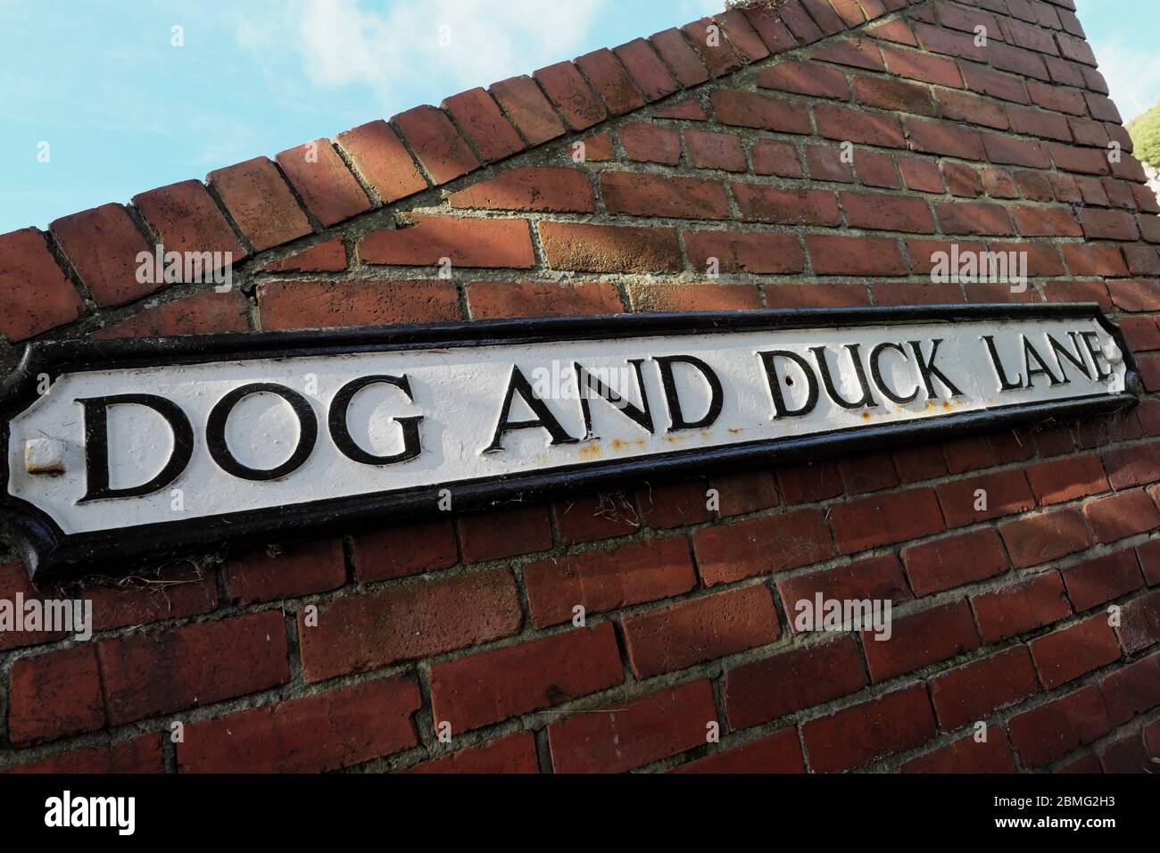 Dog and Duck Lane on Castle Road, Scarborough Yorkshire UK Stock Photo