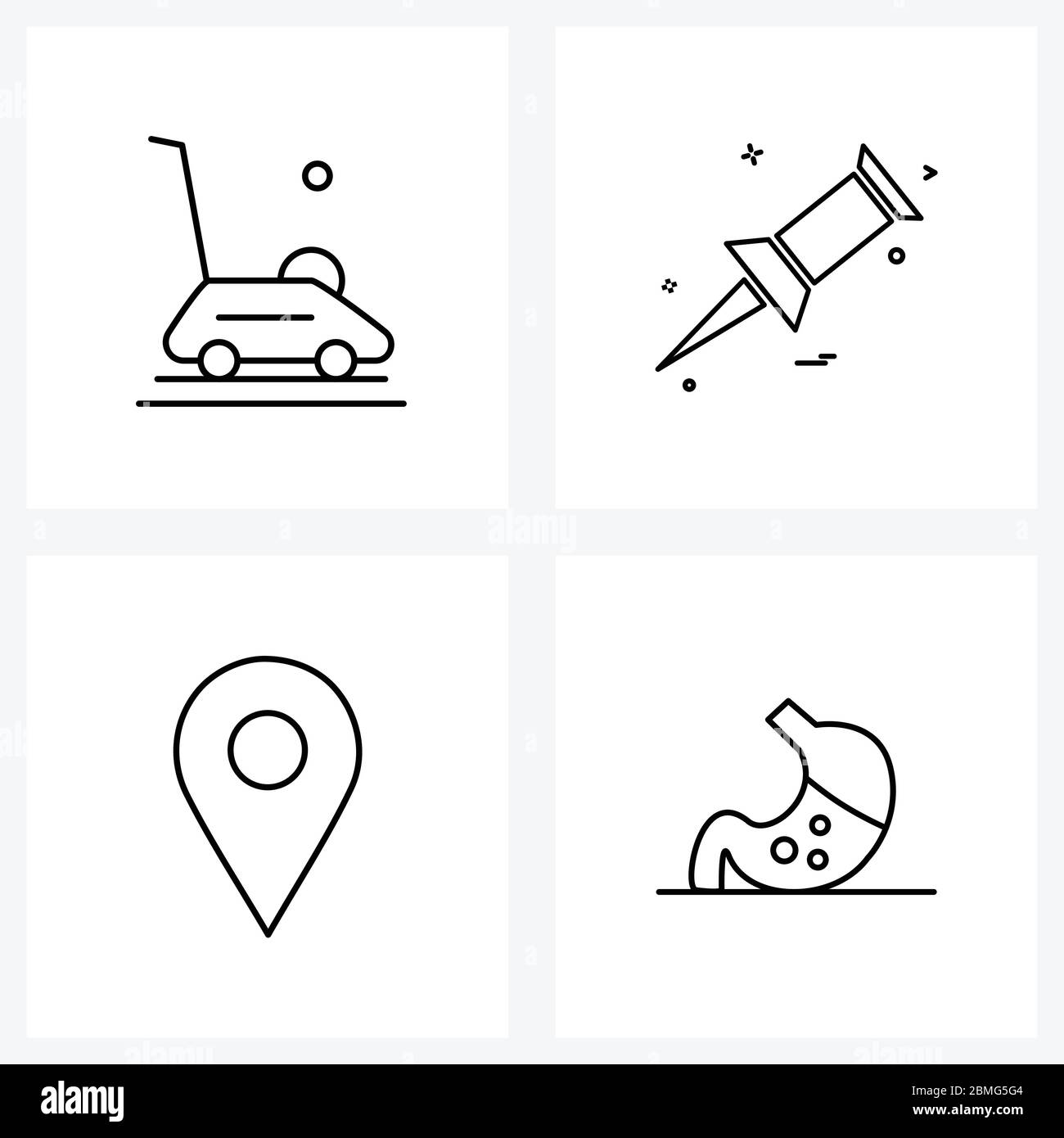 Vector map of mower Black and White Stock Photos & Images - Alamy