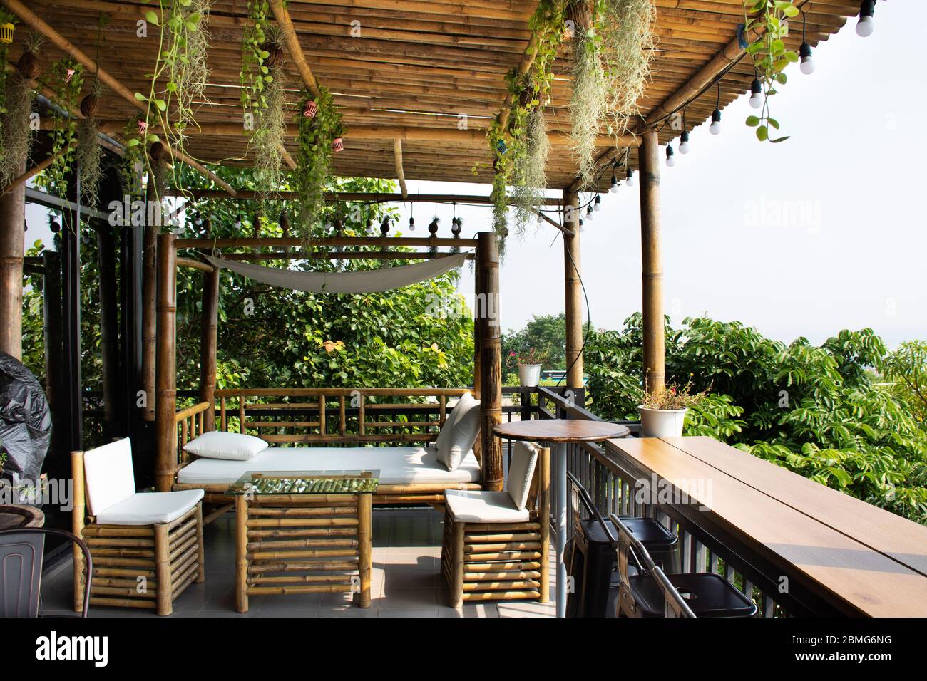 Exterior Design And Decoration Furniture At Terrace Outdoor Of Cafe Coffee Shop For Thai People And Foreign Travelers Eat And Drinks At Mukdahan Thai Stock Photo Alamy