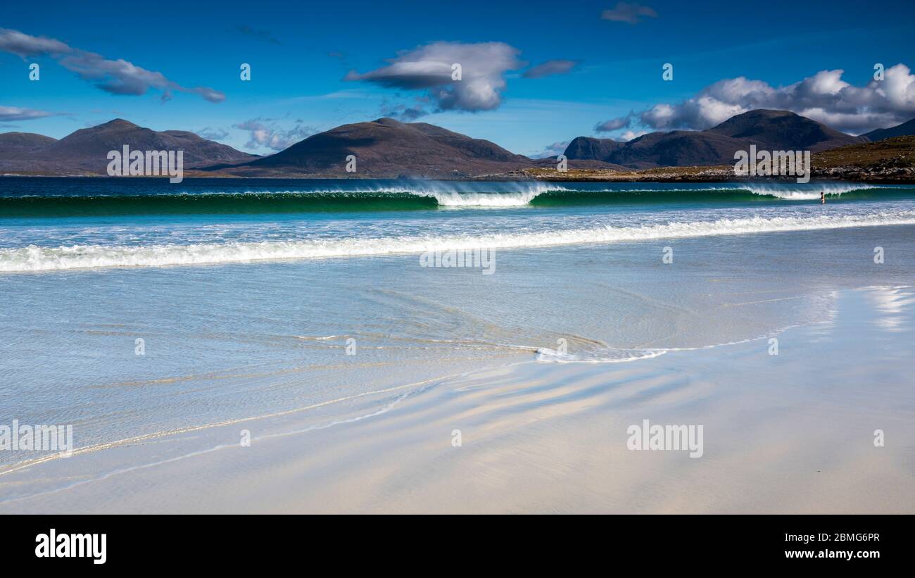 Luskentyre beach on the Isle of Harris in the Outer Hebrides, Scotland, UK Stock Photo