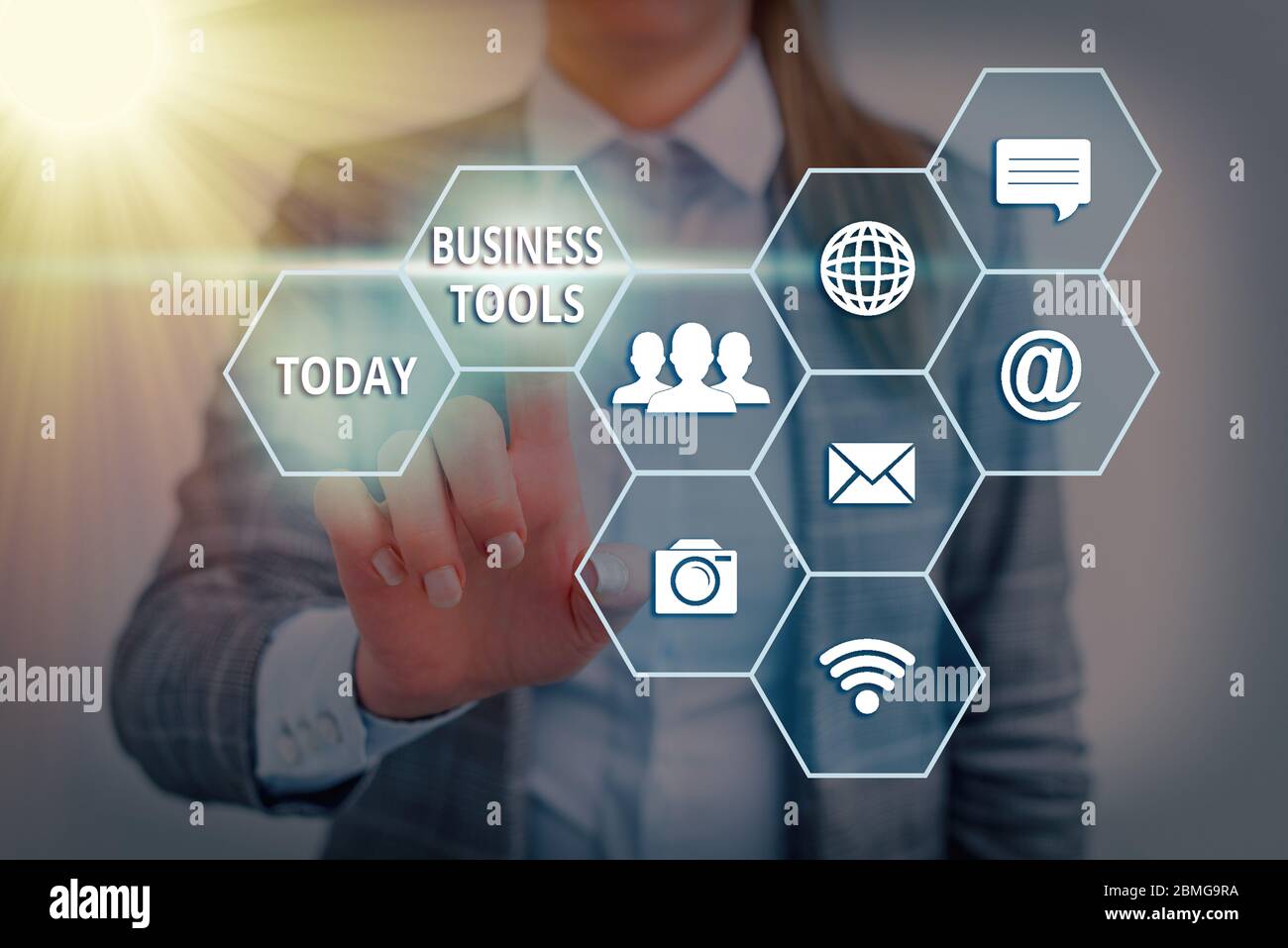 Text sign showing Business Tools. Business photo text Marketing ...