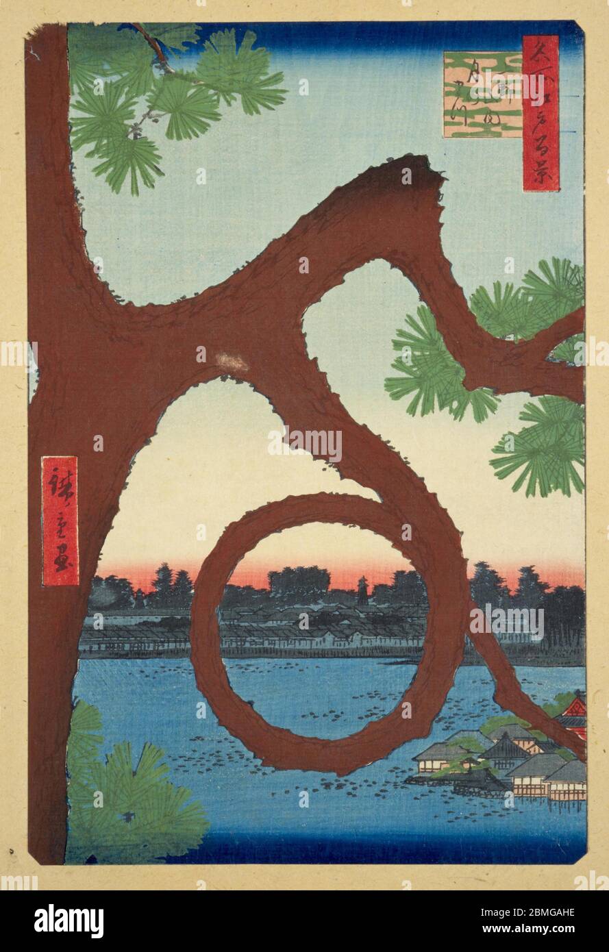 Hiroshige moon pine hi-res stock photography and images - Alamy