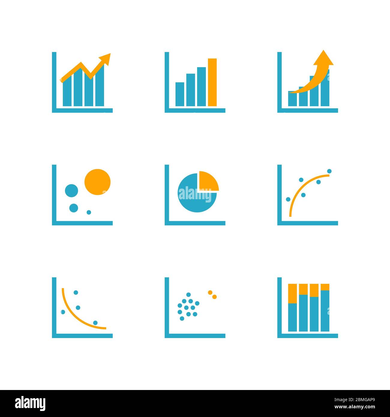 Mix concept graph chart and data analytics icon for infographic ...